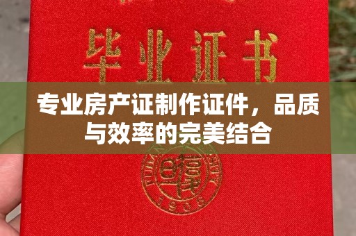 泸西专业房产证制作证件，品质与效率的完美结合