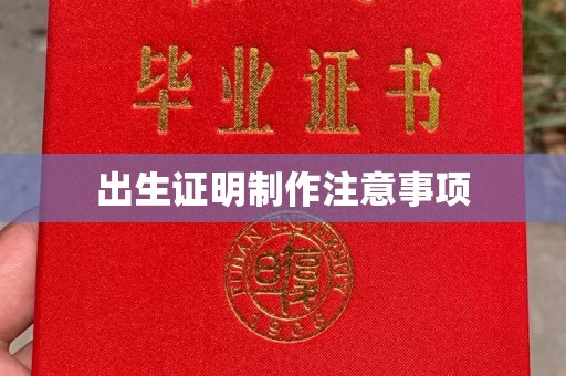 泸西出生证明制作注意事项