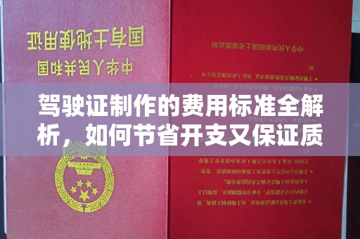 泸西驾驶证制作的费用标准全解析，如何节省开支又保证质量？