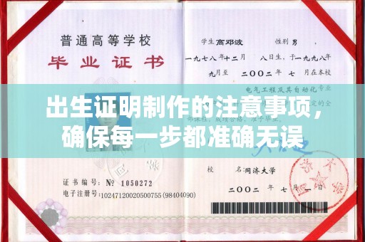 泸西出生证明制作的注意事项，确保每一步都准确无误