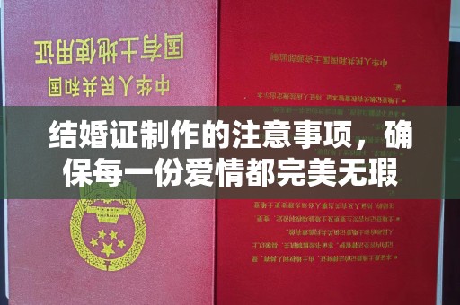 泸西结婚证制作的注意事项，确保每一份爱情都完美无瑕