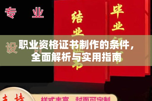 泸西职业资格证书制作的条件，全面解析与实用指南